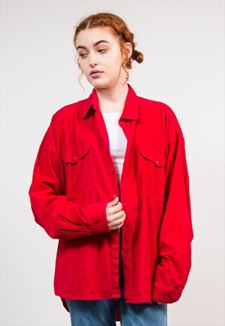 90'S VINTAGE RED CORD SHIRT