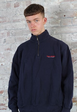 VINTAGE POLO RALPH LAUREN 1/4 ZIP SWEATSHIRT