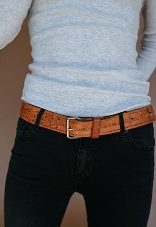 VINTAGE 70S WESTERN LEATHER BELT