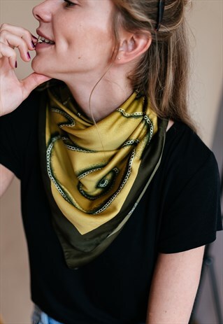 VINTAGE 80S MUSTARD CLASSIC SCARF