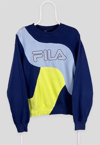 VINTAGE REWORKED FILA SPELL OUT SWEATSHIRT SMALL