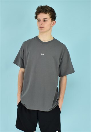 G&G UNISEX CHARCOAL S/S SIMPLE EM TEE
