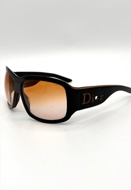 Christian Dior Sunglasses Square Oversized Brown Orange