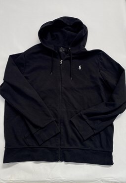 Vintage 90s Ralph Lauren Black Embroidered Hoodie