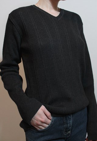 MERINO WOOL GREY SWEATER