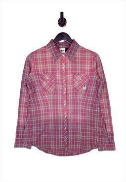 Y2K Women's Harley Davidson Check Shirt Size L UK 10