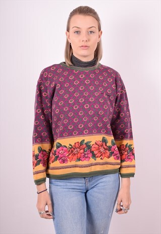BEST COMPANY WOMENS VINTAGE SWEATSHIRT JUMPER MEDIUM MULTI 9