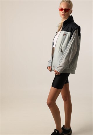 VINTAGE FILA PADDED GILET WITH LIGHTWEIGHT ZIP DOWN SLEEVES