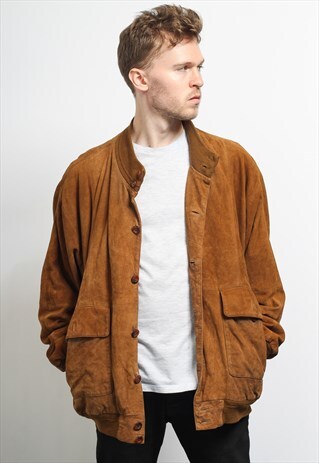 VINTAGE SUEDE BOMBER JACKET