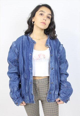 VINTAGE 90'S PATTERNED DENIM JACKET