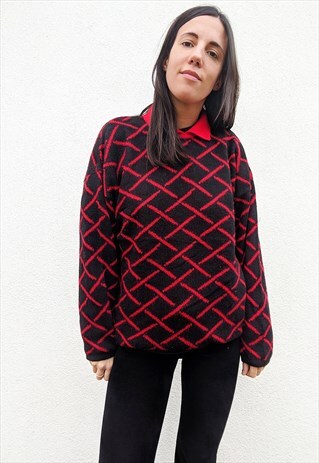 VINTAGE KNIT NORWEGIAN PETTERNED JUMPER