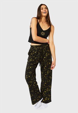 Celestial Cami & Trouser Pyjama Set in Black