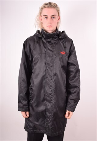 PUMA MENS VINTAGE COAT XXL BLACK 90S