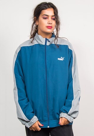 90'S VINTAGE PUMA BLUE TRACKSUIT JACKET TOP