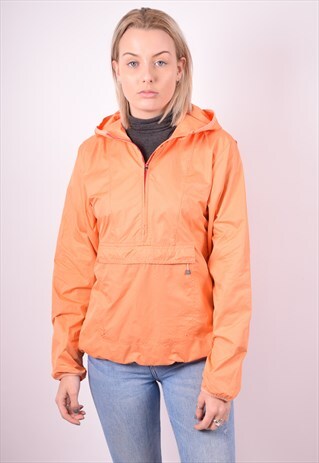NIKE WOMENS VINTAGE PULLOVER JACKET SMALL ORANGE 90S