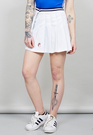VINTAGE PLEATED MINI NAUTICAL TENNIS SKIRT