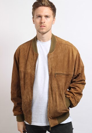 VINTAGE SUEDE BOMBER JACKET