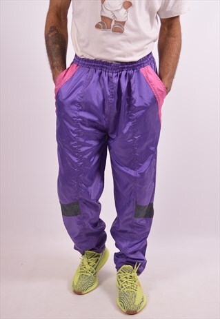 MENS VINTAGE TRACKSUIT TROUSERS MEDIUM PURPLE 90S