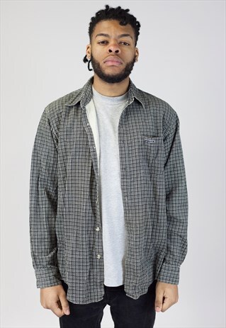 VINTAGE 90S VANS GREEN FLANNEL SHIRT