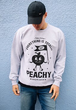 Everything Is Peachy Mens Graphic Sweatshirt 