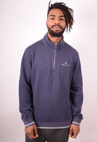 CHAMPION MENS VINTAGE SWEATSHIRT JUMPER XL BLUE 90S
