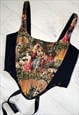 HANDMADE FAUX SILK FRENCH TAPESTRIES CORSET