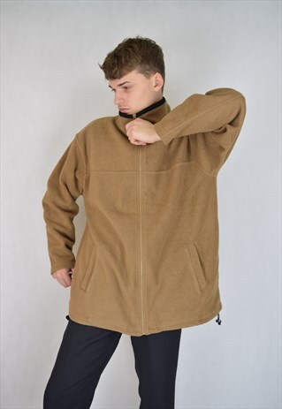 VINTAGE BROWN OVERSIZE FLEECE SWEATSHIRT