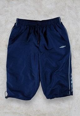 Vintage Umbro Shorts Sports Navy Blue Men's XL