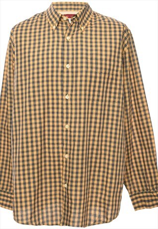 BEYOND RETRO VINTAGE HUNT CLUB CHECKED SHIRT - L