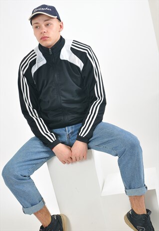 VINTAGE ADIDAS TRACK JACKET IN BLACK