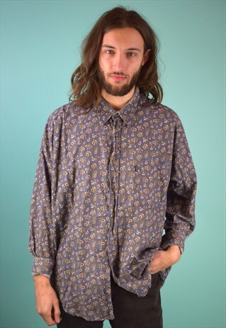 VINTAGE 90'S PATTERNED CORDUROY SHIRT