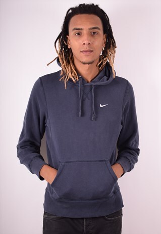 NIKE MENS VINTAGE HOODIE JUMPER MEDIUM GREY 90S