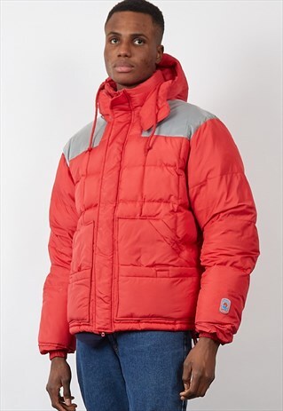 VINTAGE 90'S INVICTA RED REFLECTIVE PUFFER JACKET