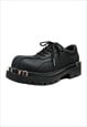 METAL PLATED SHOES GOING OUT TRAINERS CATWALK SNEAKERS BLACK