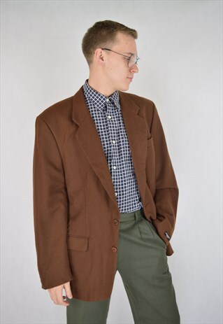 VINTAGE BROWN PARTY OVERSIZE BLAZER