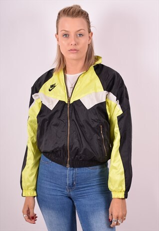 NIKE WOMENS VINTAGE TRACKSUIT TOP JACKET LARGE MULTI 90S