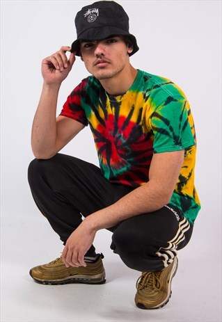 VINTAGE TIE DYE T-SHIRT REGGAE JAMAICAN STYLE