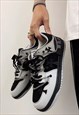 CHAIN SNEAKERS EDGY PLATFORM TRAINERS RETRO SHOES IN BLACK
