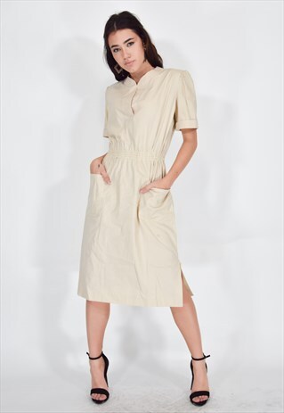 VALENTINO MISS V BEIGE DRESS CASUAL VINTAGE