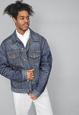 VINTAGE WRANGLER WASHED BLUE DENIM JACKET