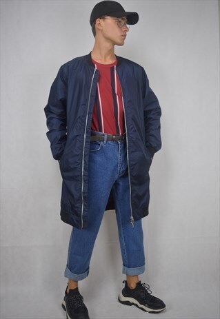 VINTAGE OVERSIZE BLUE PUFFER JACKET