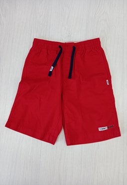 Tommy Jeans Shorts Red Drawstring Cotton