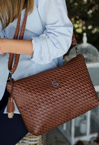 Handbag Victoria Brown Personalised