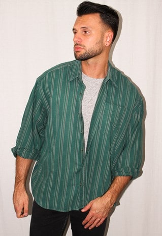 VINTAGE STRIPED FLANNEL SHIRT