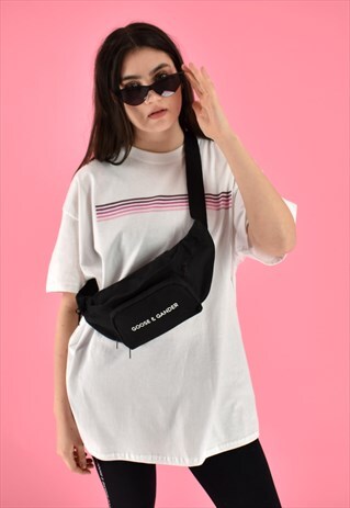 G&G UNISEX BLACK WRITING BELTBAG