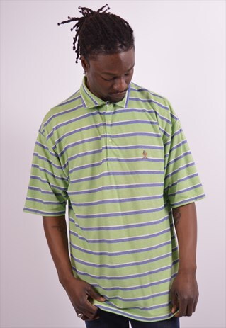 VINTAGE TOMMY HILFIGER POLO SHIRT STRIPES MULTI
