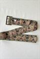 VINTAGE Y2K BOHO WIDE CROCHET FLORAL BELT XL