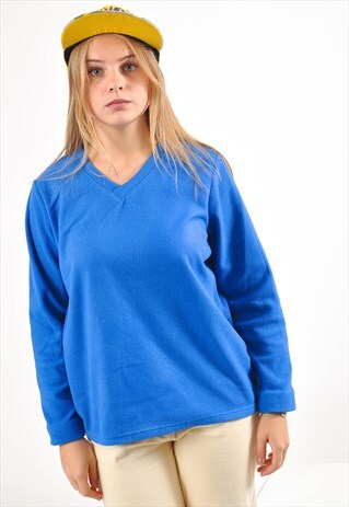 VINTAGE FLEECE JUMPER IN BLUE
