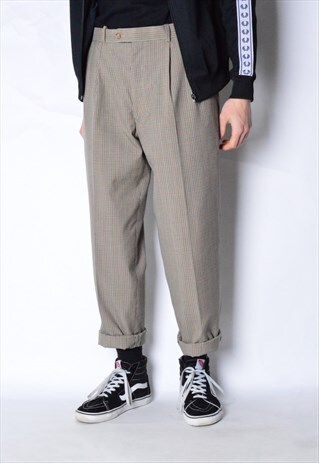 VINTAGE 90S COLOURFUL CHECK PANTS