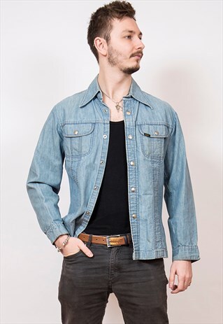 VINTAGE LEE DENIM WESTERN SHIRT